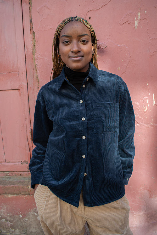 Object Gala Sky Captain Corduroy Shirt - The Mercantile London