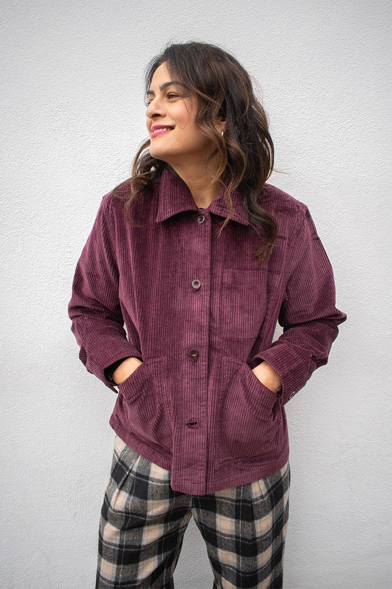 Dedicated Stiby Fig Red Corduroy Jacket - The Mercantile London