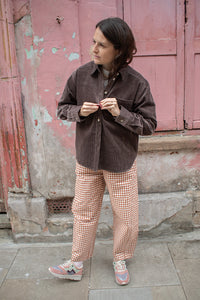 Object Gala Seal Brown Corduroy Shirt - The Mercantile London