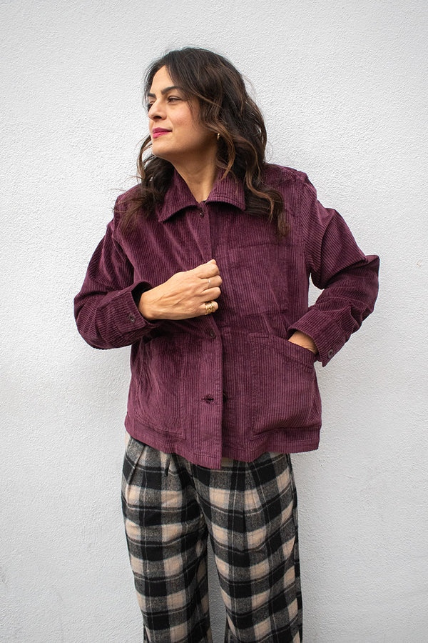 Dedicated Stiby Fig Red Corduroy Jacket - The Mercantile London