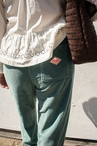 A.P Forest Green Velvet Corduroy Trousers