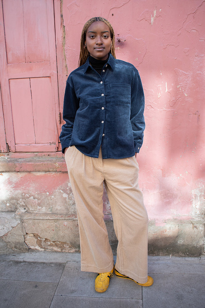 Object Gala Sky Captain Corduroy Shirt - The Mercantile London