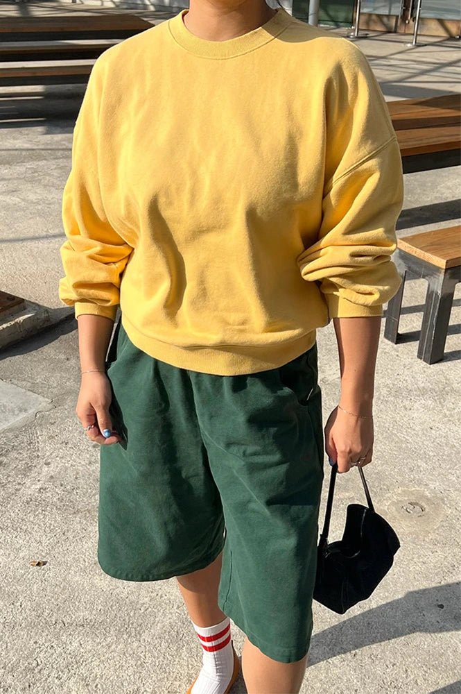 Le Bon Shoppe French Terry Core Deep Yellow Sweatshirt - The Mercantile London