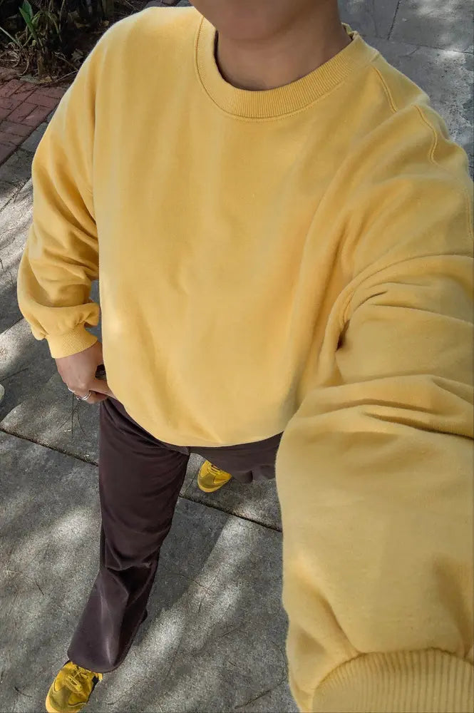Le Bon Shoppe French Terry Core Deep Yellow Sweatshirt - The Mercantile London