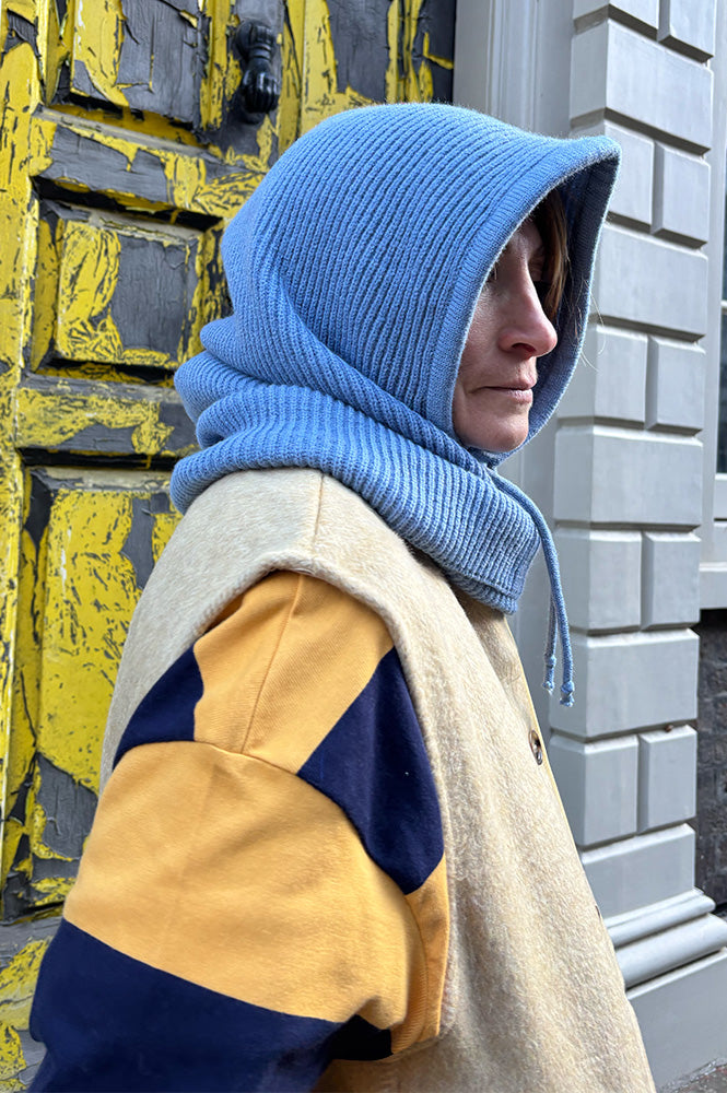 Mercantile Blue Drawstring Hood