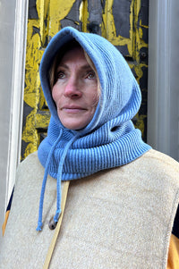 Mercantile Blue Drawstring Hood
