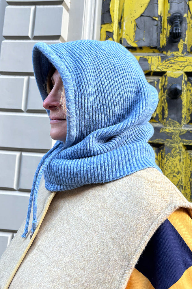 Mercantile Blue Drawstring Hood