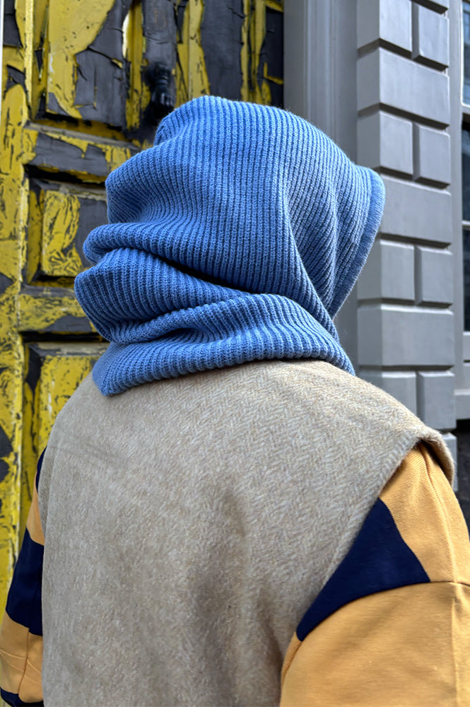 Mercantile Blue Drawstring Hood