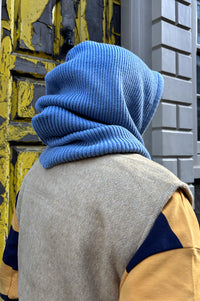 Mercantile Blue Drawstring Hood