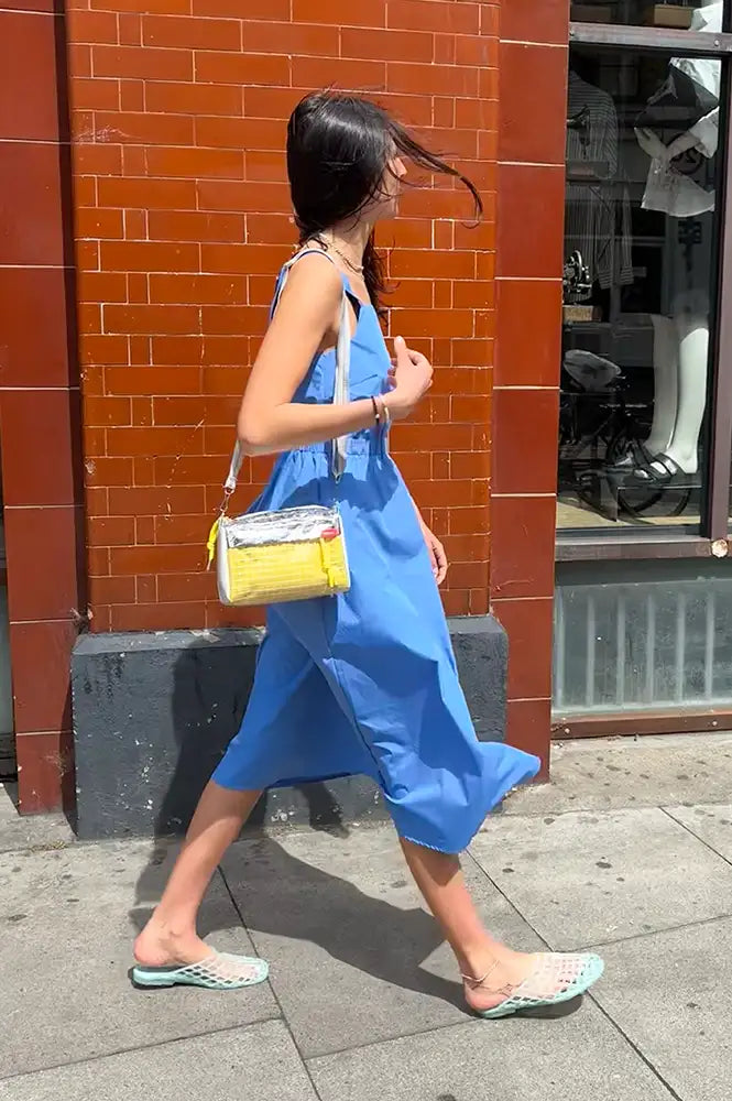 ICHI Filaska Cornflower Blue Dress - The Mercantile London