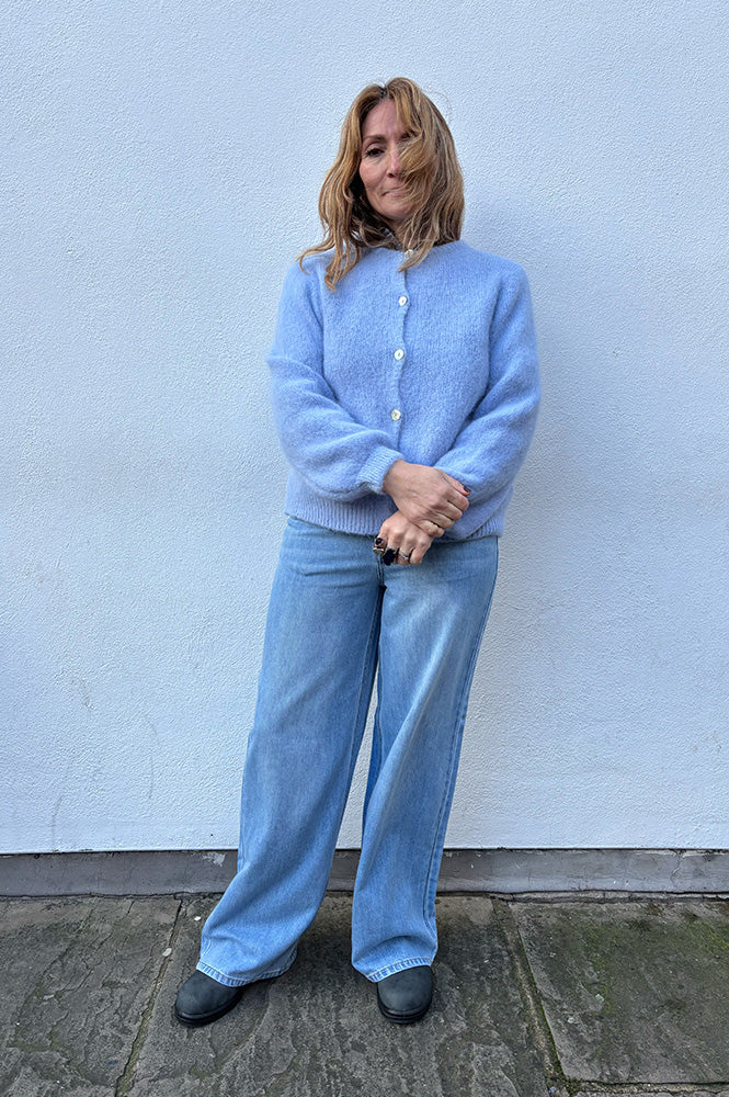 Americandreams Susan Alpaca Light Blue Cardigan