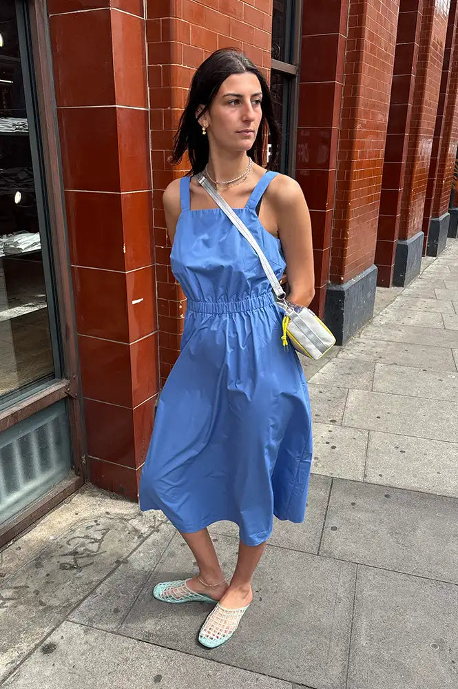 ICHI Filaska Cornflower Blue Dress - The Mercantile London