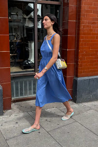 ICHI Filaska Cornflower Blue Dress - The Mercantile London