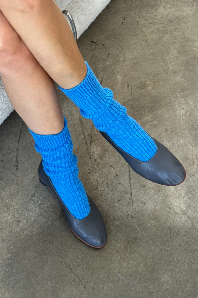 Le Bon Shoppe Cottage Laguna Blue Socks - The Mercantile London