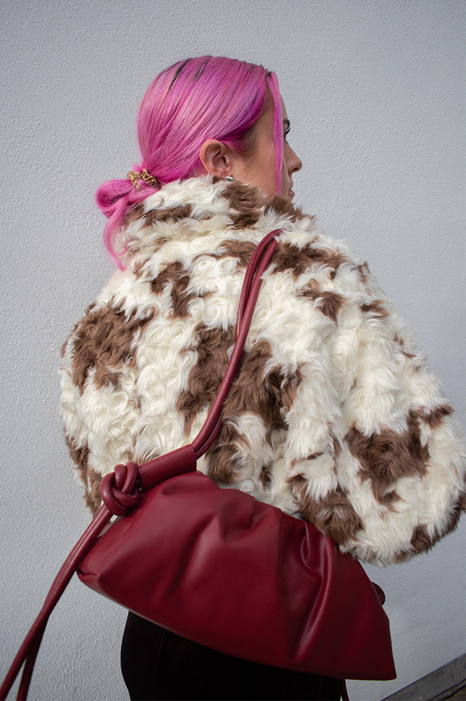 Molliolli Gege Vanilla And Brown Print Jacket - The Mercantile London