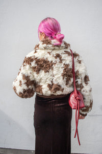Molliolli Gege Vanilla And Brown Print Jacket - The Mercantile London