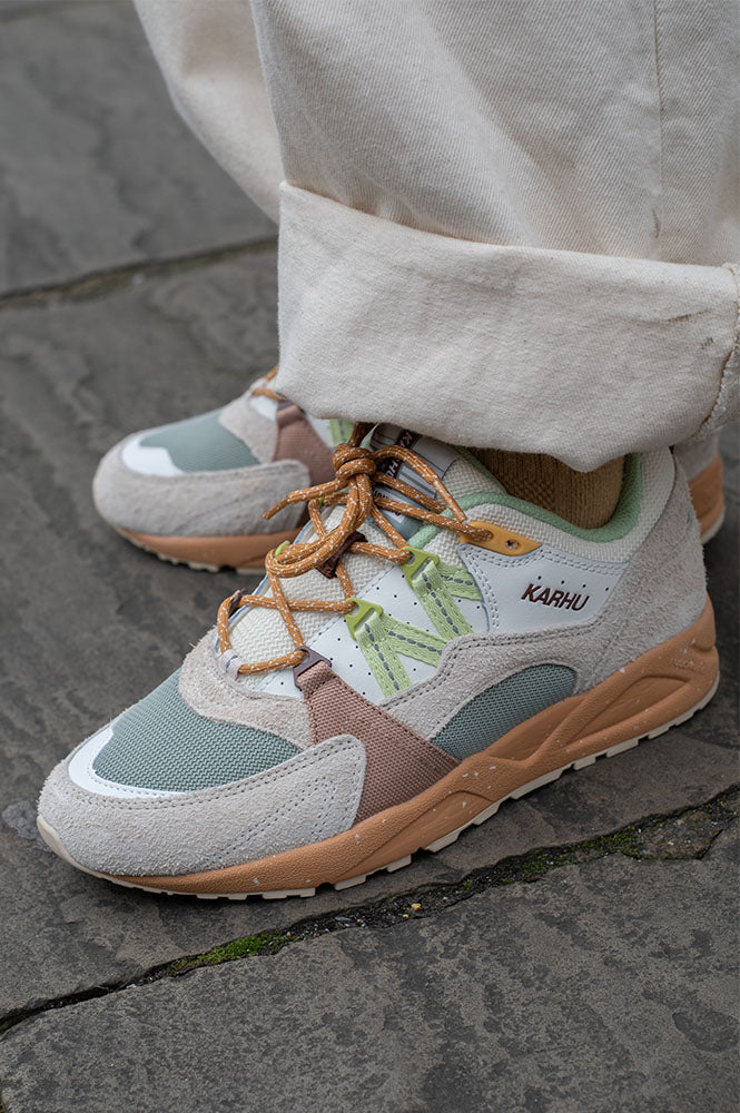 Karhu Fusion 2.0 Turtledove / Shadow Lime Trainers - The Mercantile London