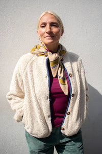 A.P Beige Trimmed Sherpa Jacket