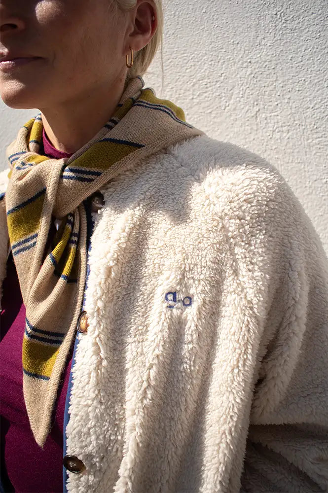 A.P Beige Trimmed Sherpa Jacket