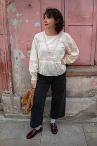 FRNCH Amber Cream Lace Blouse - The Mercantile London