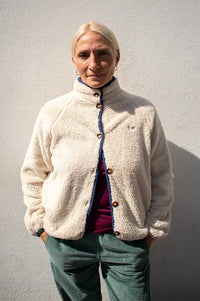 A.P Beige Trimmed Sherpa Jacket