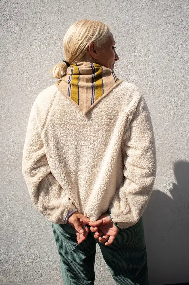A.P Beige Trimmed Sherpa Jacket