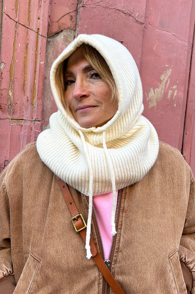 Mercantile Cream Drawstring Hood