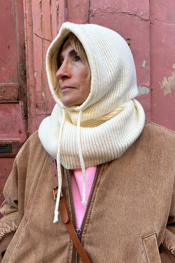 Mercantile Cream Drawstring Hood