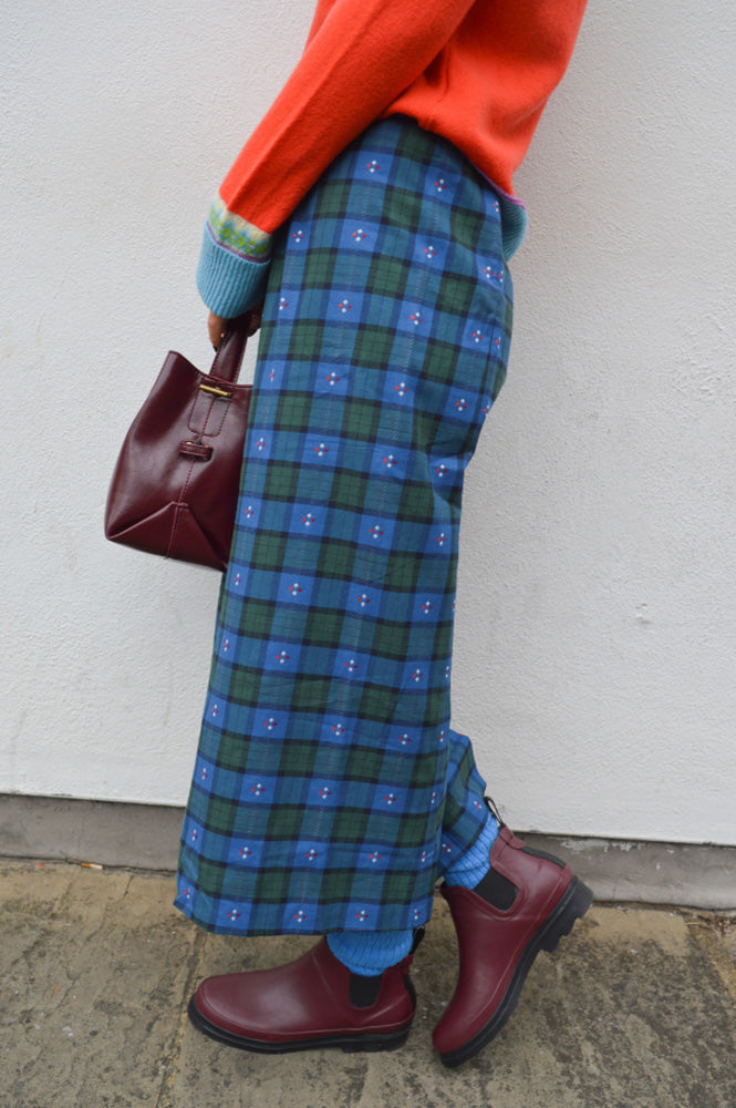 Steele Ingrid Forest Check Skirt