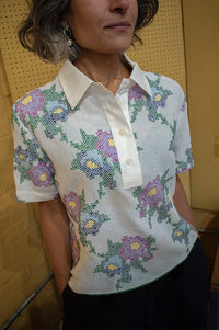 Sacrecoeur Thais Multicoloured Embroidered Polo - The Mercantile London