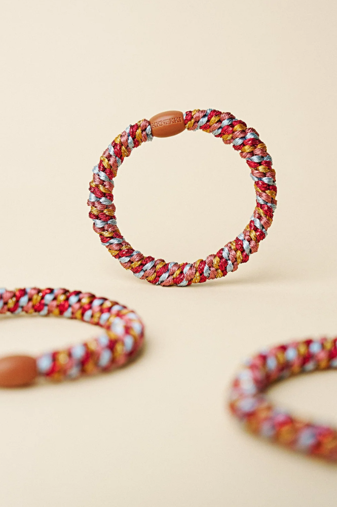 KKNEKKI Mix Bordeaux Curry Hair Tie - The Mercantile London