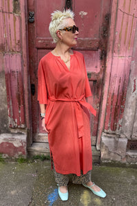 Cus Bell Sleeve Rouge Dress - The Mercantile London