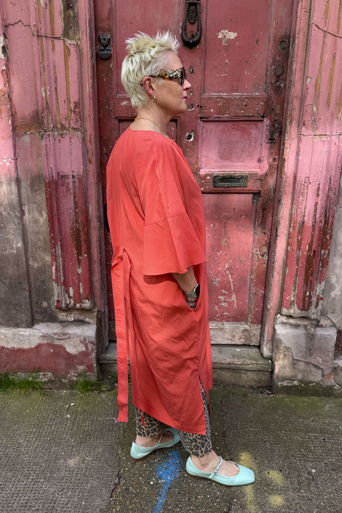 Cus Bell Sleeve Rouge Dress - The Mercantile London