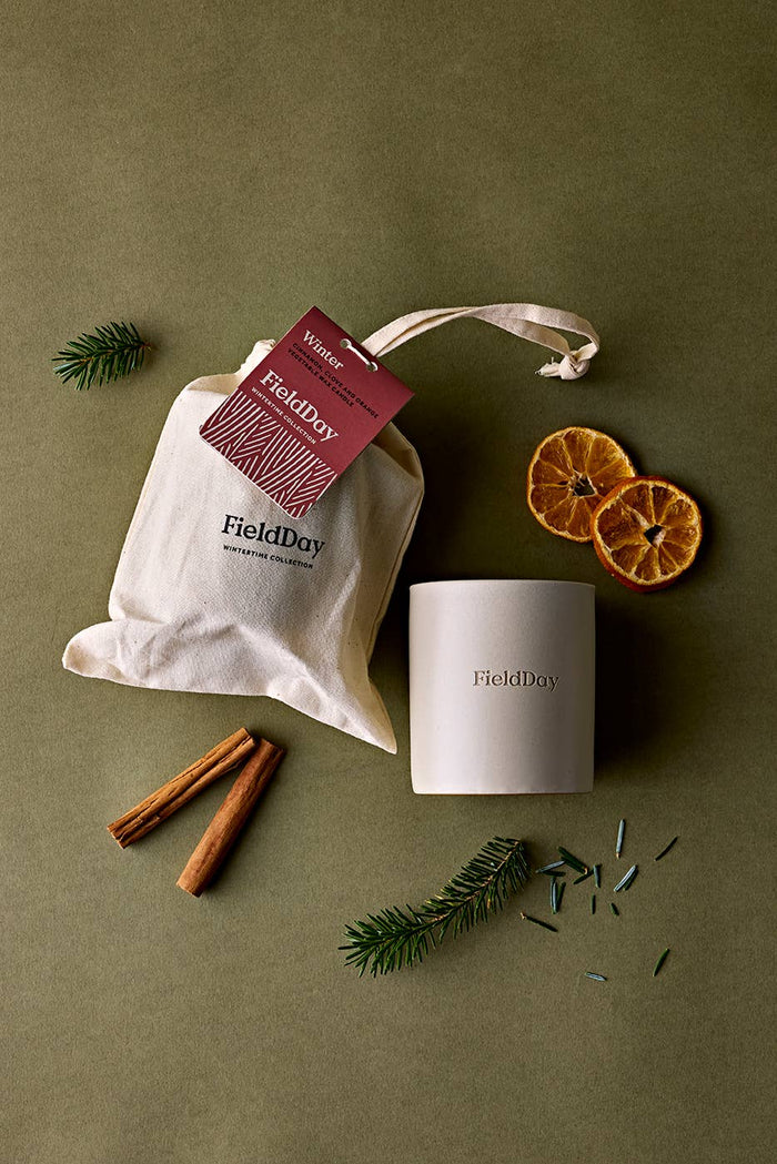 Christmas Winter Vegetable Wax Large Candle - The Mercantile London