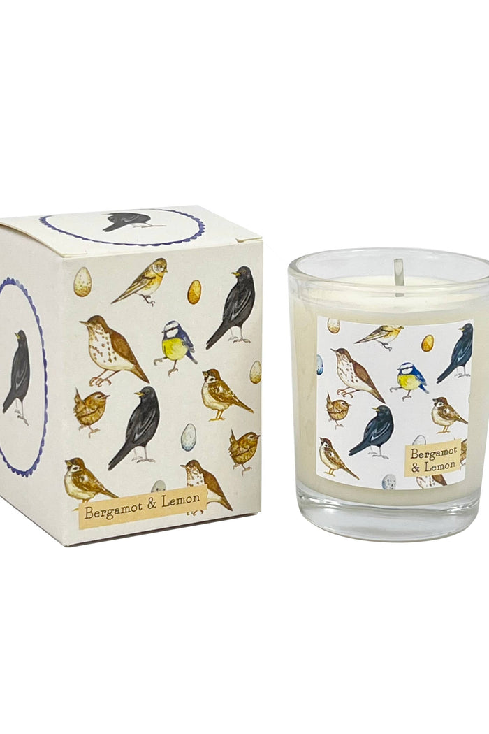 British Birds Illustrated Scented Votive Candle