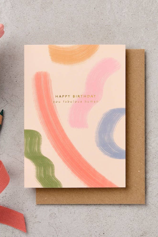 Katie Leamon Happy Birthday You Fabulous Human Card