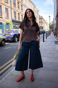 Damson Madder Lotta Antiqued Navy Culottes