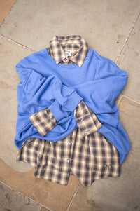Sessùn Chebbi Italian Blue Oversized Sweatshirt
