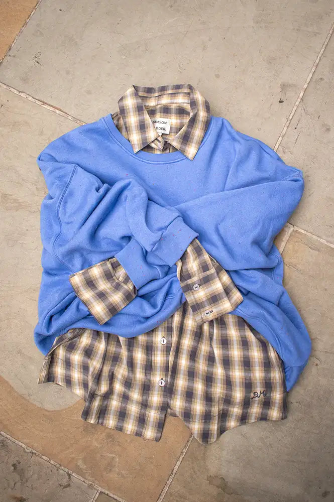 Sessùn Chebbi Italian Blue Oversized Sweatshirt