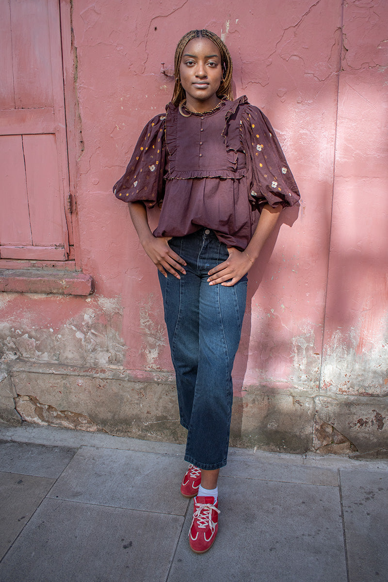 Damson Madder Juli Wavy Seam Jeans - The Mercantile London