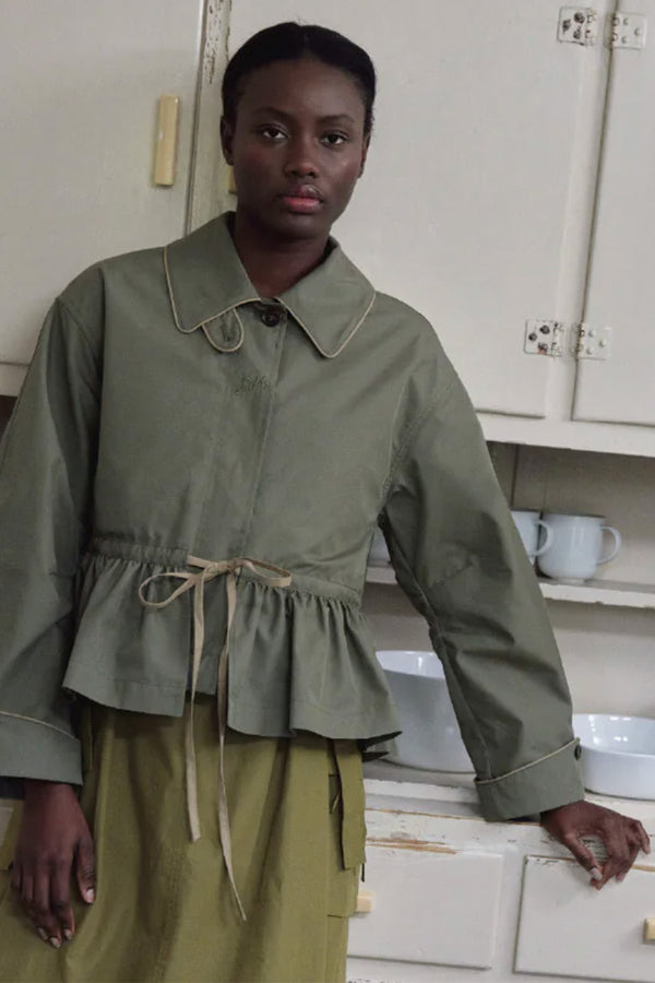 Damson Madder Myrtle Sage Trench Coat - The Mercantile London