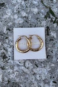 and danu Shearwater Large Gold Hoop Earrings