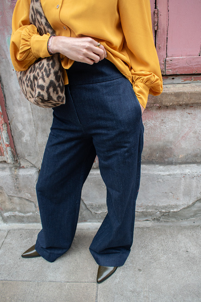 Numph Bussy Dark Denim Trousers - The Mercantile London
