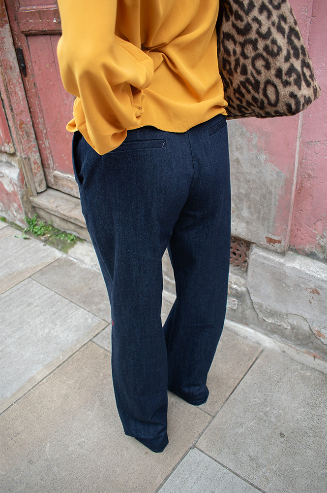 Numph Bussy Dark Denim Trousers - The Mercantile London