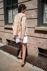 Habiba New Dawn Berry Floral Quilted Jacket