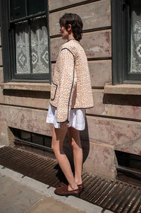 Habiba New Dawn Berry Floral Quilted Jacket