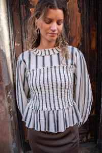 Daydress Arles Block Print Stripe Top