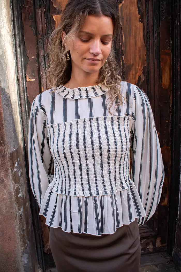 Daydress Arles Block Print Stripe Top