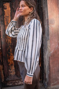 Daydress Arles Block Print Stripe Top