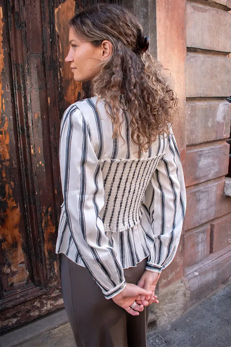 Daydress Arles Block Print Stripe Top